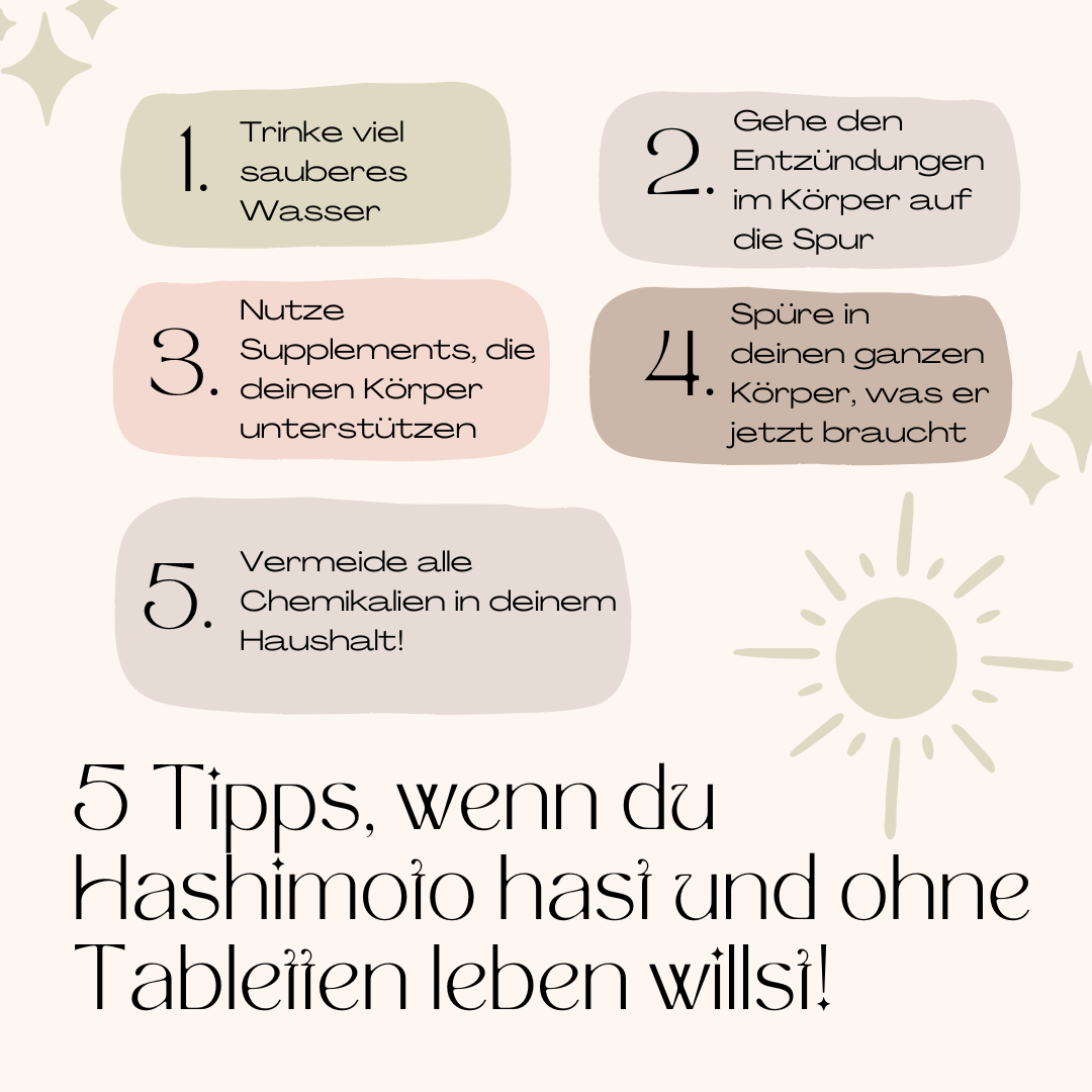 5 Tipps, wenn du Hashimoto hast und ohne Tabletten leben willst